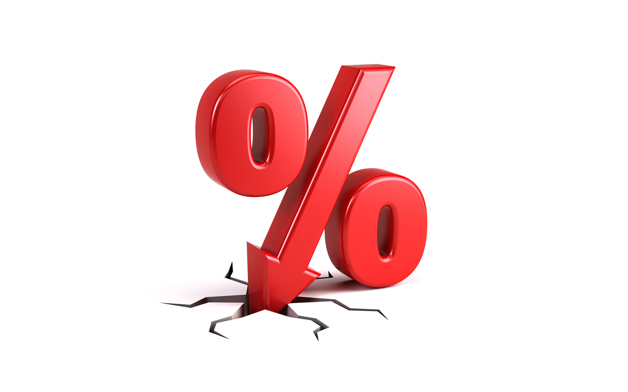 Пониженные процентные ставки. Проценты падают. Низкая процентная ставка. Падение процентов. Снижение процента.
